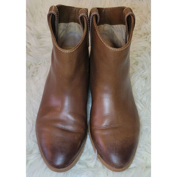 Michael Kors Ashton Women's Brown Leather Ankle Boot Sz 9 - Picture 2 of 15